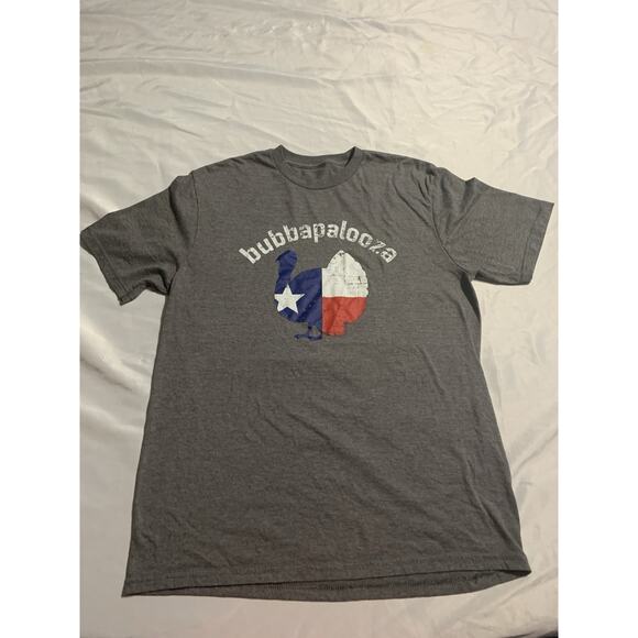 Bubbapalooza Grey Texas T Shirt Measurements In Pic - Picture 1 of 6